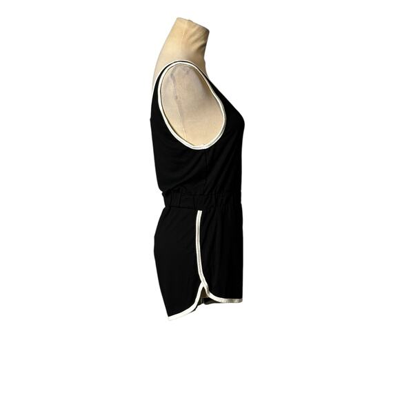 Asos black white trim sleeveless summer romper size 4 - Picture 12 of 13